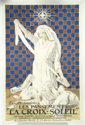 an image of a painting of a woman holding a staff in her hand