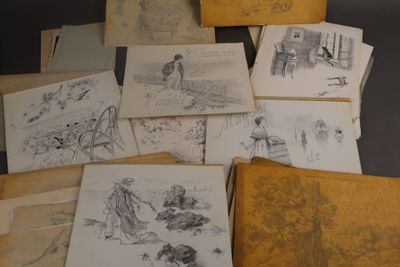 une pile de vieux livres illustrés