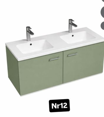 Meuble de salle de bain avec duble vasque de 120 cm.