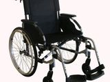 the wheel chair is empty and ready to be used
