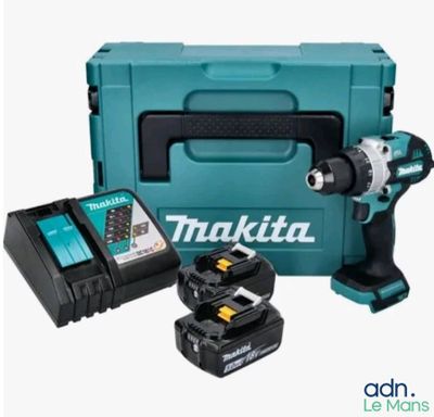 makita 18v li - ion cordless drill kit with 2 batteries
