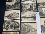 several old black and white photographs of buildings and buildings