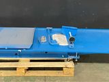 an image of a blue table sitting on top of a wooden pallet