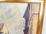 a picture of a painting of a street in a city