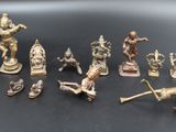 a lot of figurines that are sitting on a table