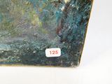 an image of a close up of a painting on a white surface