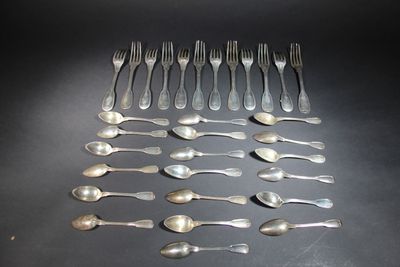 Ensemble en argent XIXème et XXème siècles 950 millièmes, mo… - Photo 1