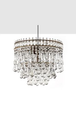 SABINO Suspension. Structure en bronze composée de cercles c…