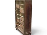 an image of a tall wooden cabinet with drawers