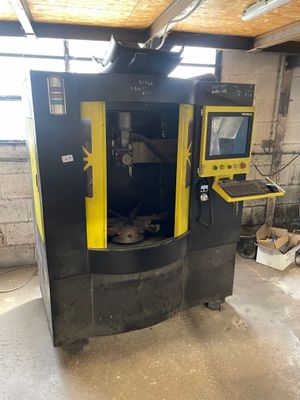 a machine that is sitting inside of a building