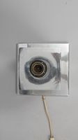 Lampe quadrangulaire en métal chromé et raphia Vers 1970 Hau… (photo 3)