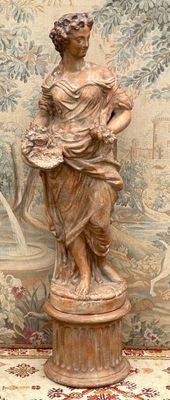 Importante sculpture en terre-cuite patinée dans le goût du …