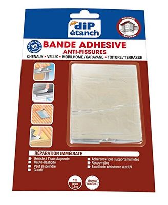 DIP ÉTANCH - Bande adhésive anti-fissures - 1m x 7,5cm - Rép…