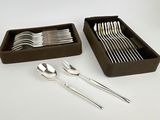 a box of silverware with spoons and forks in it