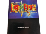 lord of the rings instruction booklet for nintendo super nintendo