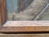 an image of a painting of a cat sitting on top of a wooden table