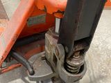 a close up of a fork on a forklift