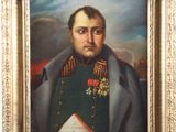 portrait d'un homme en uniforme militaire dans un cadre doré