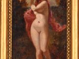 an image of a painting of a nude woman in a landscape