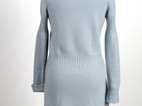 an image of a blue sweater dress on a mannequin