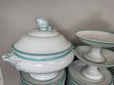 many plates and bowls stacked on top of each other