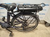 a bicycle with a basket on the back of it
