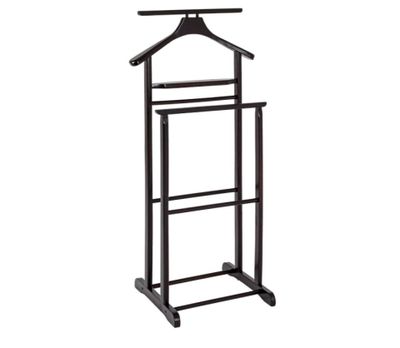 Valet de nuit en bois massif marron, 47x36x102 cm- retour tr…