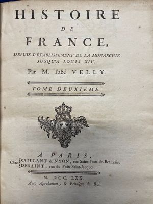 Ensemble de livres reliés plein veau du XVIII e dont: - -VEL… - Photo 1