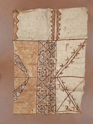 un gros plan sur un morceau de papier sur lequel figure un motif