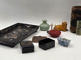 a lot of different items that are sitting on a table