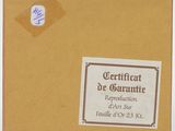 a picture of a box with a certificate on it