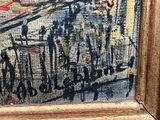 an image of a painting of a cityscape in a gold frame