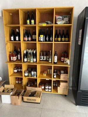 many bottles of wine on the shelves in the room