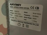 a label on the side of a refrigerator that says anydry