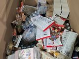 a cardboard box full of items that are in it