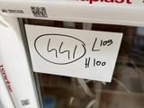 a sign in the window of a store asking customers to buy items