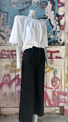 Ensemble T.S A. VAUTHIER 2 pièces jean noir et top en coton …