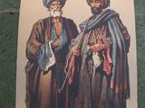 two pictures of a man and a woman standing next to each other