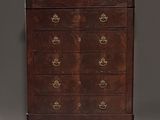 commode ancienne avec dessus en marbre et poignées en laiton