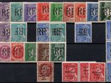 a close up of a bunch of stamps on a table