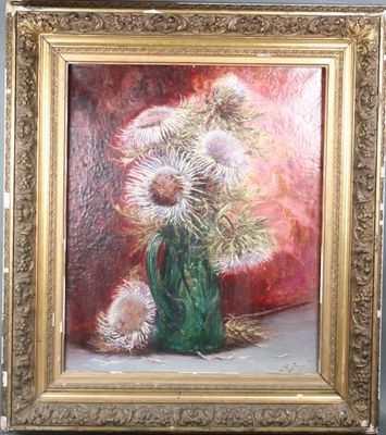 a picture of a painting of a cactus plant in a vase