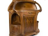 an image of a wooden cabinet with a shelf