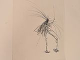 a drawing of a bug that is standing on its hind legs