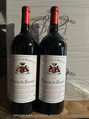 30 Magnums DOMAINE DU CASSARD 2022 - BLAYE COTES DE BORDEAUX…