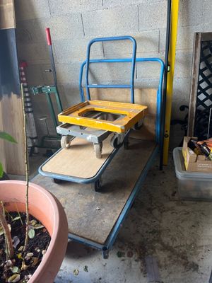 a plant in a pot next to a bed and a chair