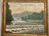 un tableau accroché au mur d'une pièce