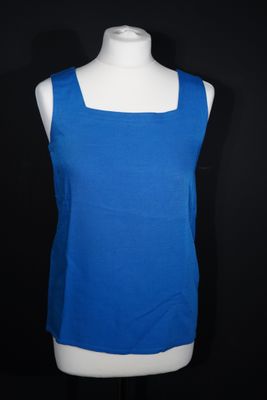 SAINT LAURENT Variation Top en bourette de soie bleue (auréo…