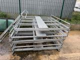 a pile of metal equipment that is sitting on the ground
