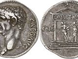 une pièce de monnaie en argent portant l'image d'un homme et d'une femme