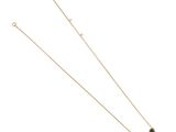 a black butterfly pendant on a gold chain